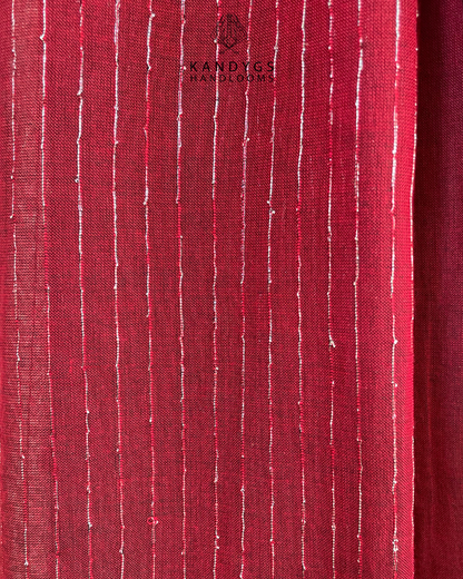 Saree  Bamboo Red with Gold Threads