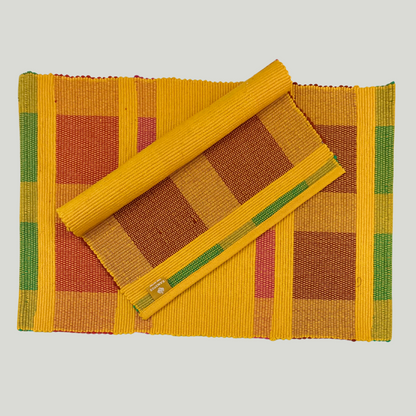Table Mat - Yellow (Checks)
