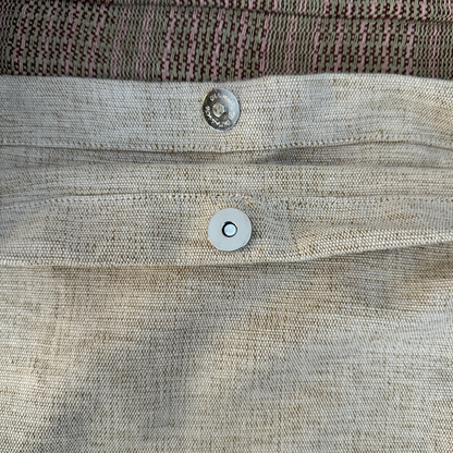 Hobo Bag - Off White & Maroon