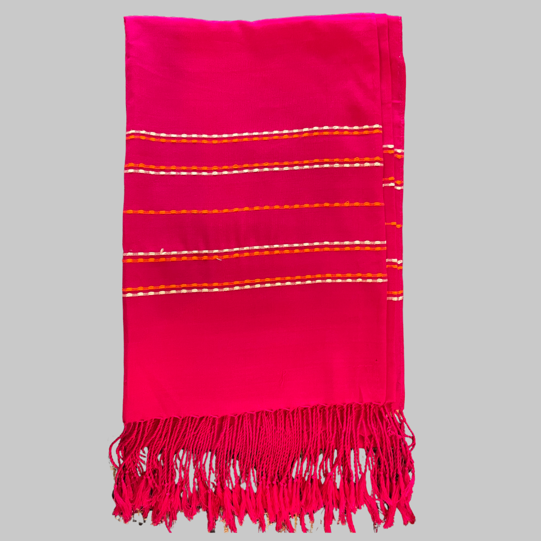Bamboo & Cotton Throw Hot Pink