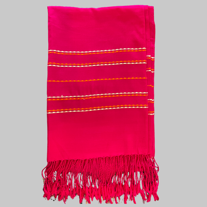 Bamboo & Cotton Throw Hot Pink