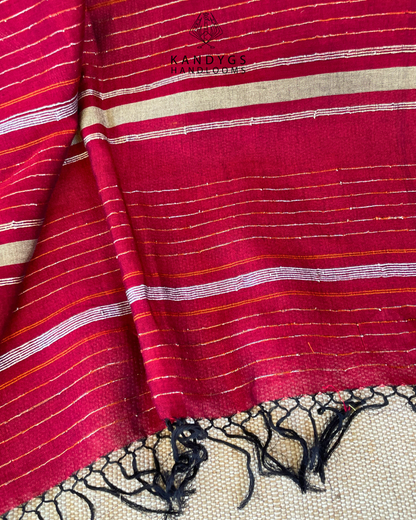 Saree  Bamboo Red with Gold Threads