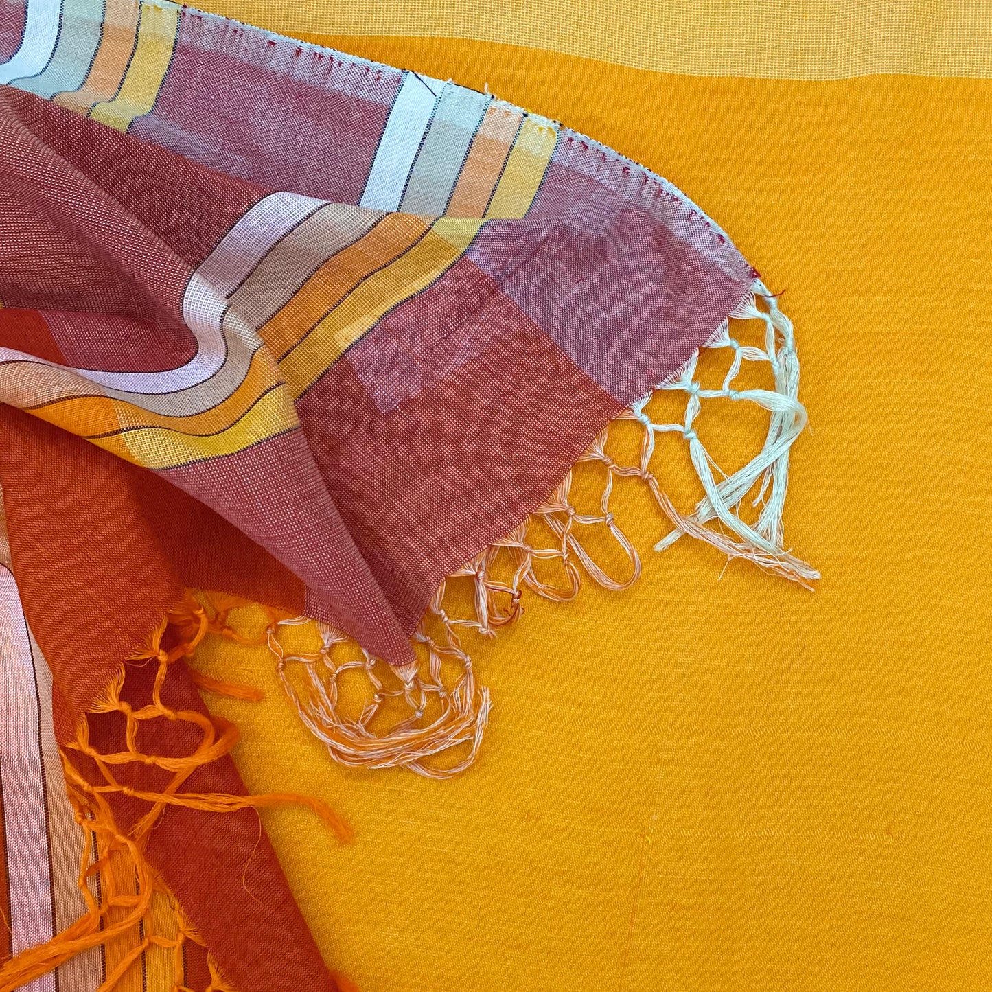 Saree - Orange & red