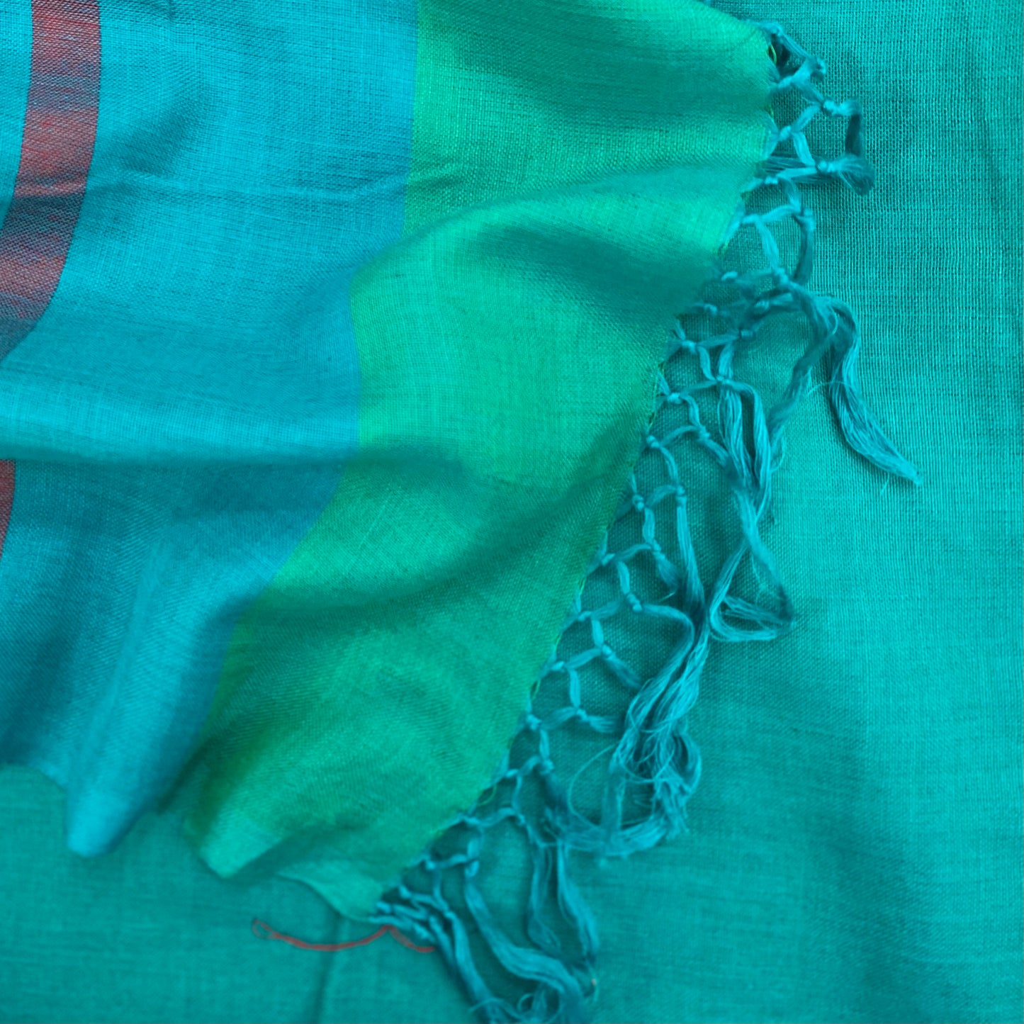 Saree - Maroon & Turquoise