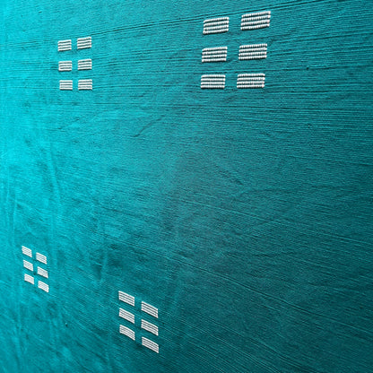 Fabric - Turquoise with White Squares (Malbana) MB