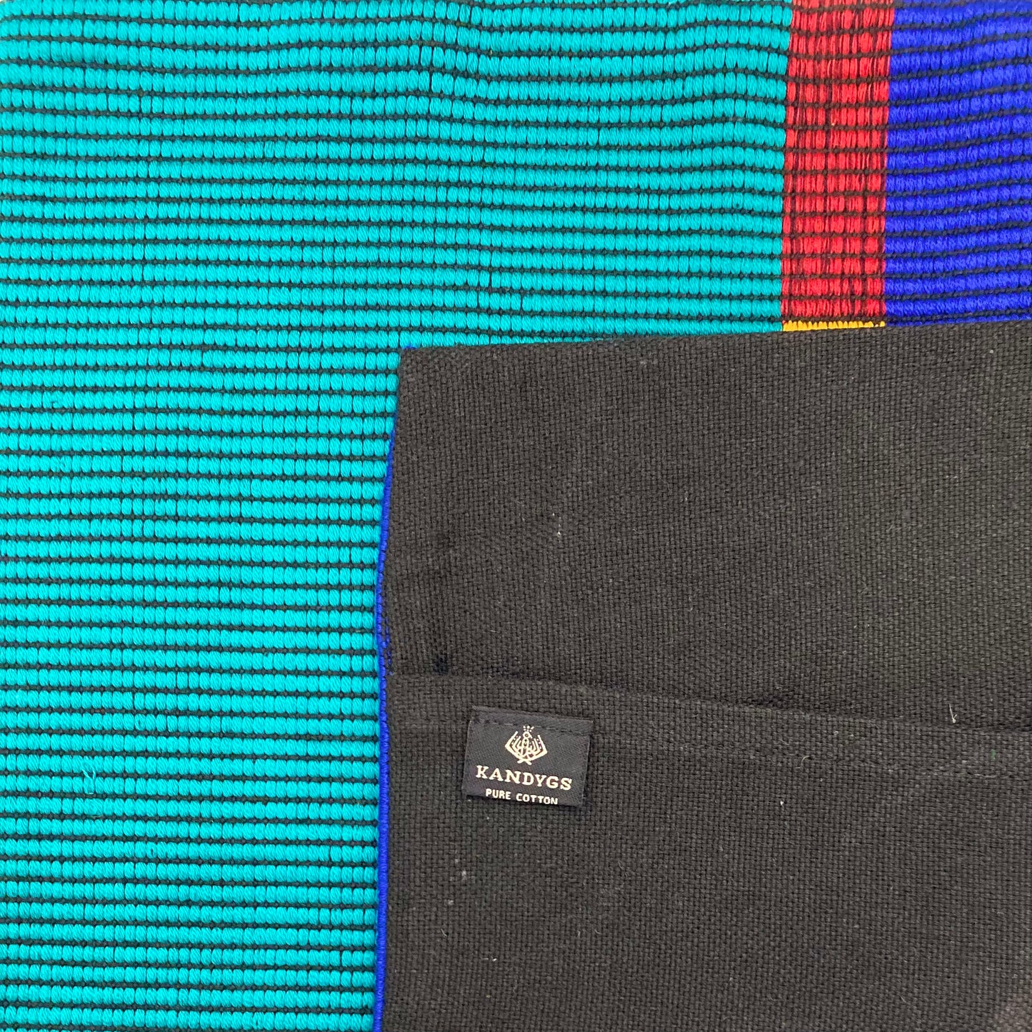 Dumbara Cushion Cover - Royal Blue & Turquoise (16" X 16")