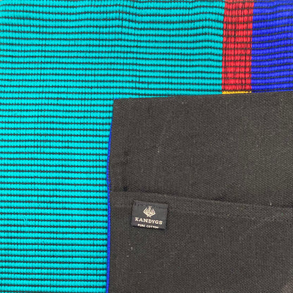 Dumbara Cushion Cover - Royal Blue & Turquoise (16" X 16")