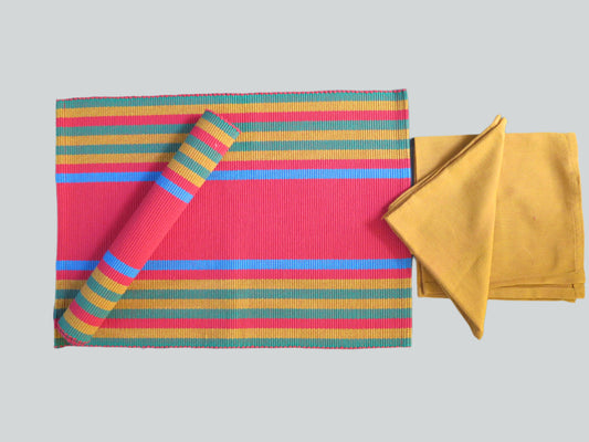Table Mats + Serviettes (Set of 4)