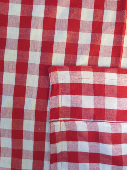 Rectangular Table Cloth - Red & White Check  (8 seater - 60" X 120")