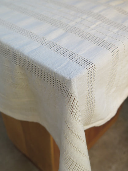 Rectangular Table Cloth  - White (6 seater - 54" X 90")