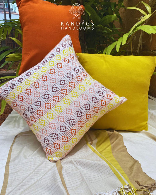 Dumbara Diamond Weave Cushion Cover – (18" X 18")