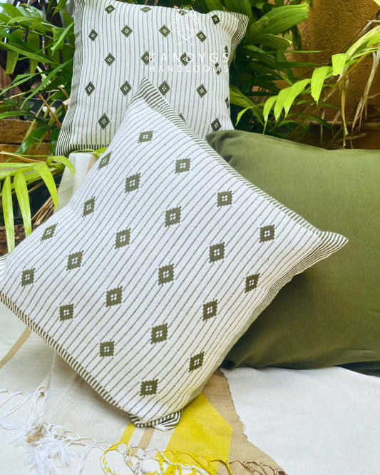 Dumbara Diamond Weave Cushion Cover – (18" X 18")