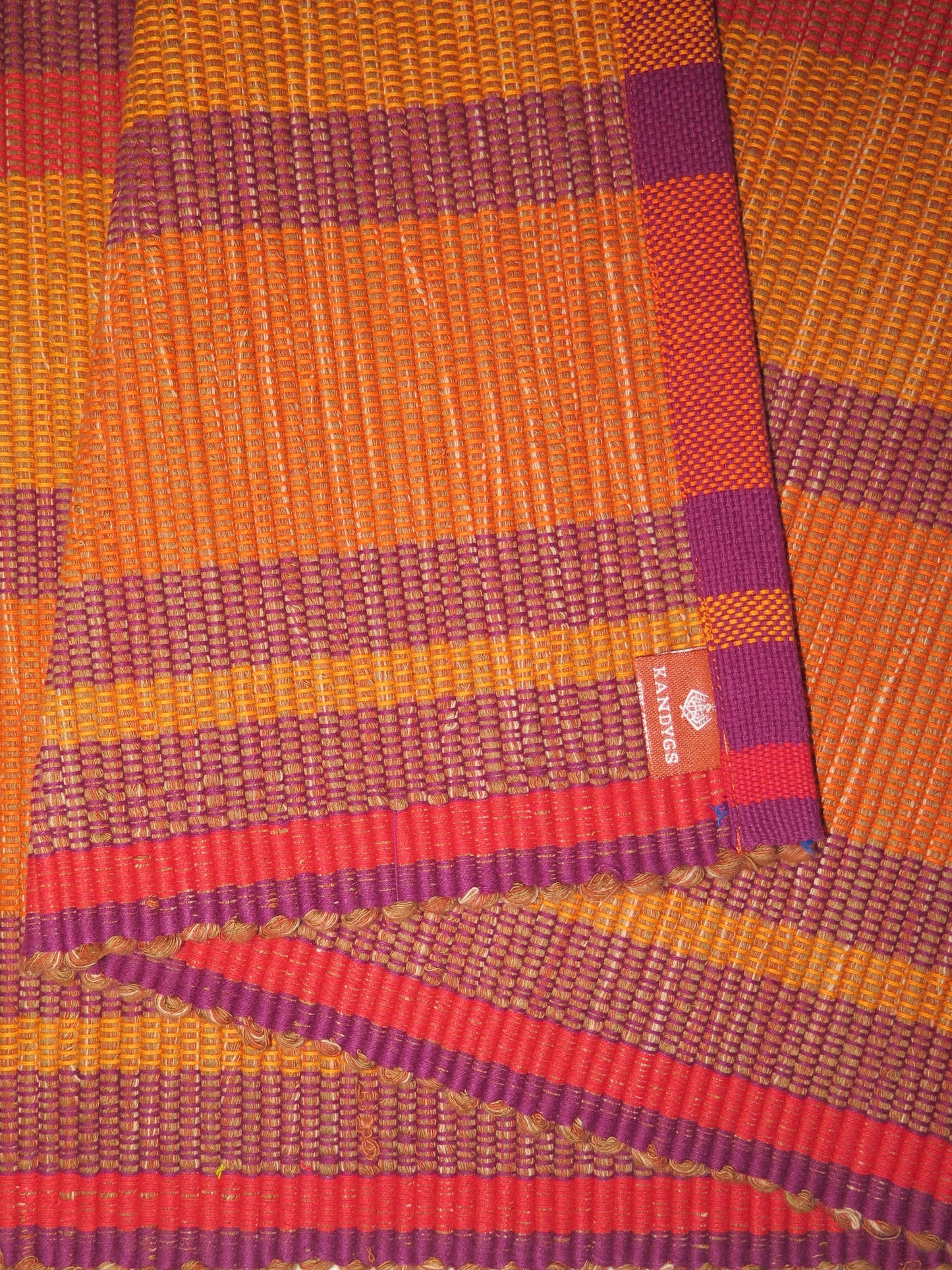 Floor rug - Orange & Purpel Stripes
