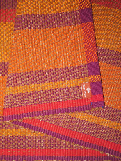 Floor rug - Orange & Purpel Stripes