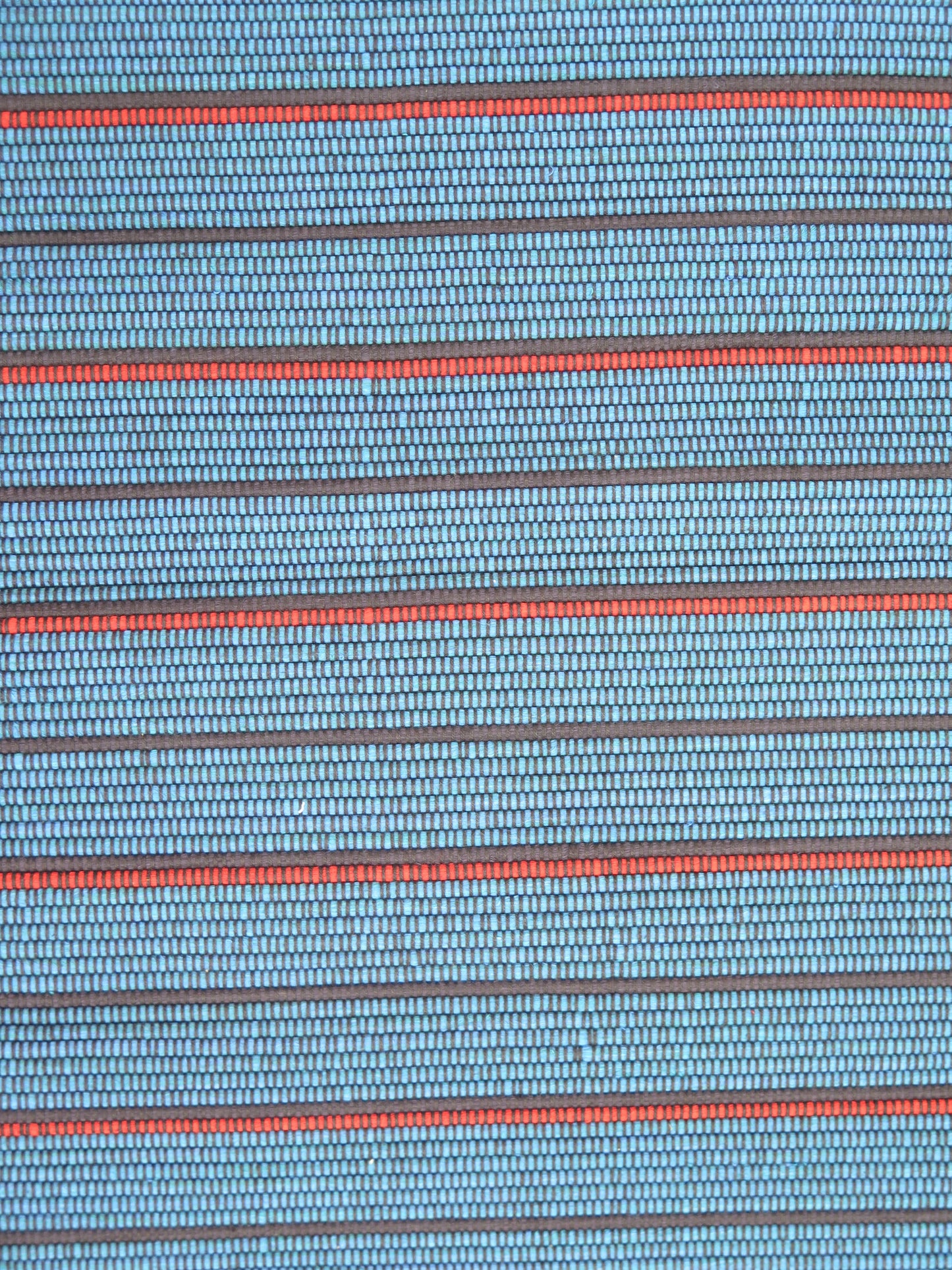 Rug - Blue & Red ,Black Stripes