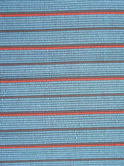 Rug - Blue & Red ,Black Stripes