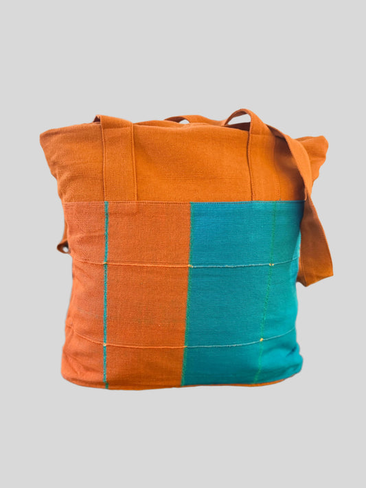 Shopper bag - Orange & Blue