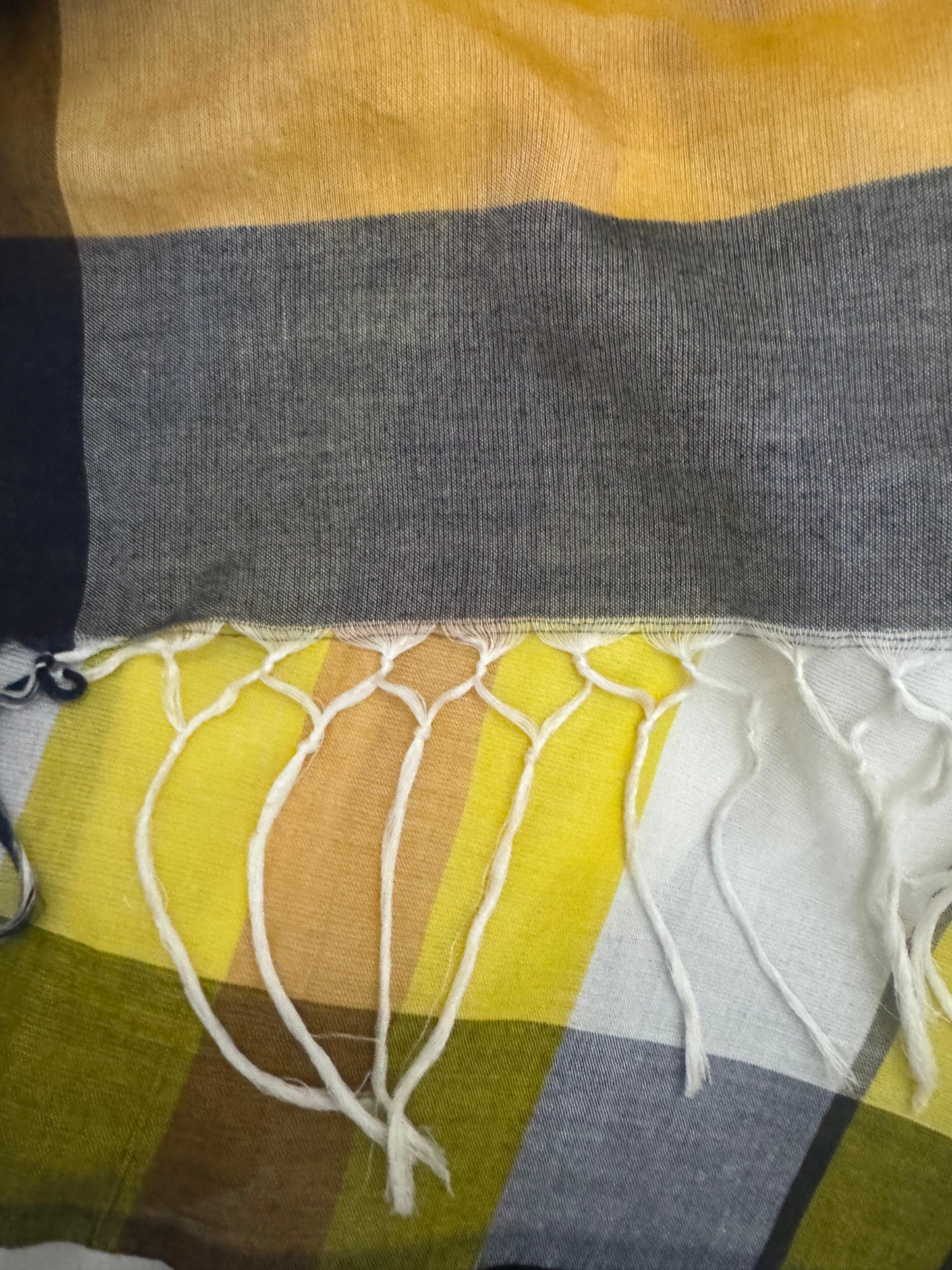 Saree - Yellow & White