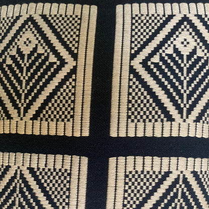 Dumbara Cushion Cover - Black & Beige (16 x 16)
