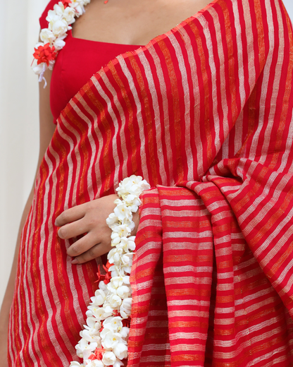 Handloom Bridal Saree-CAMELLIA