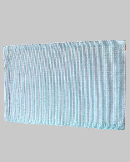 Table Mat -Dusty Blue & White