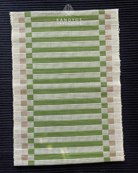 Table mats Green With White