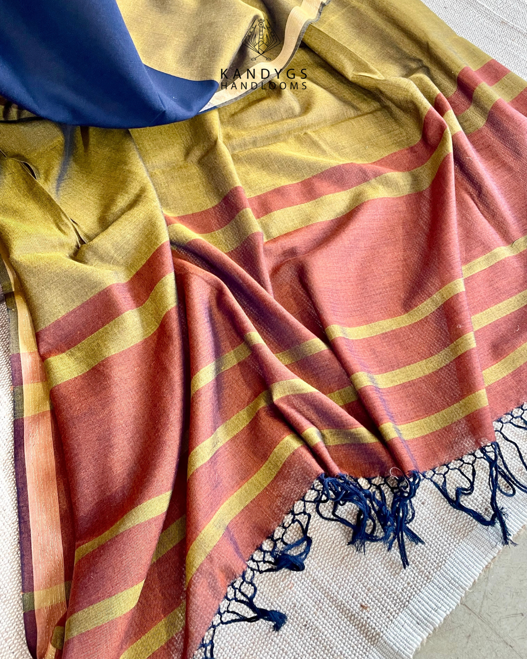 Saree - Rust with blue