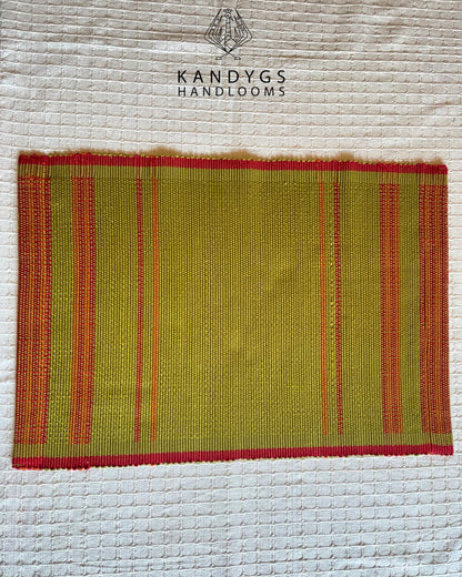 Table Mat - Olive Green and Red