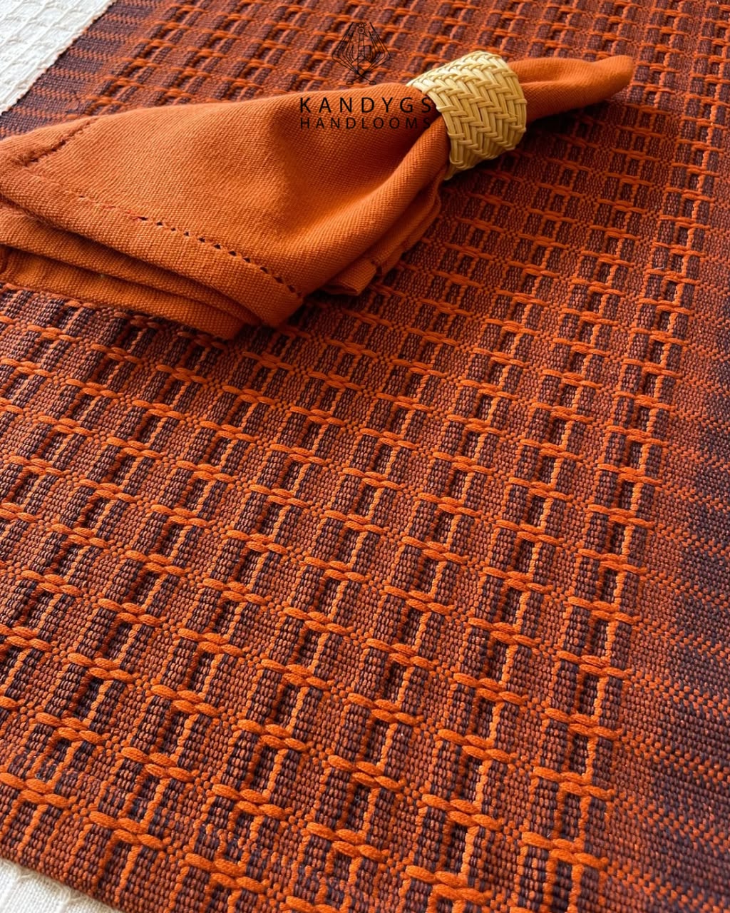 Rust &  Black Table Mat
