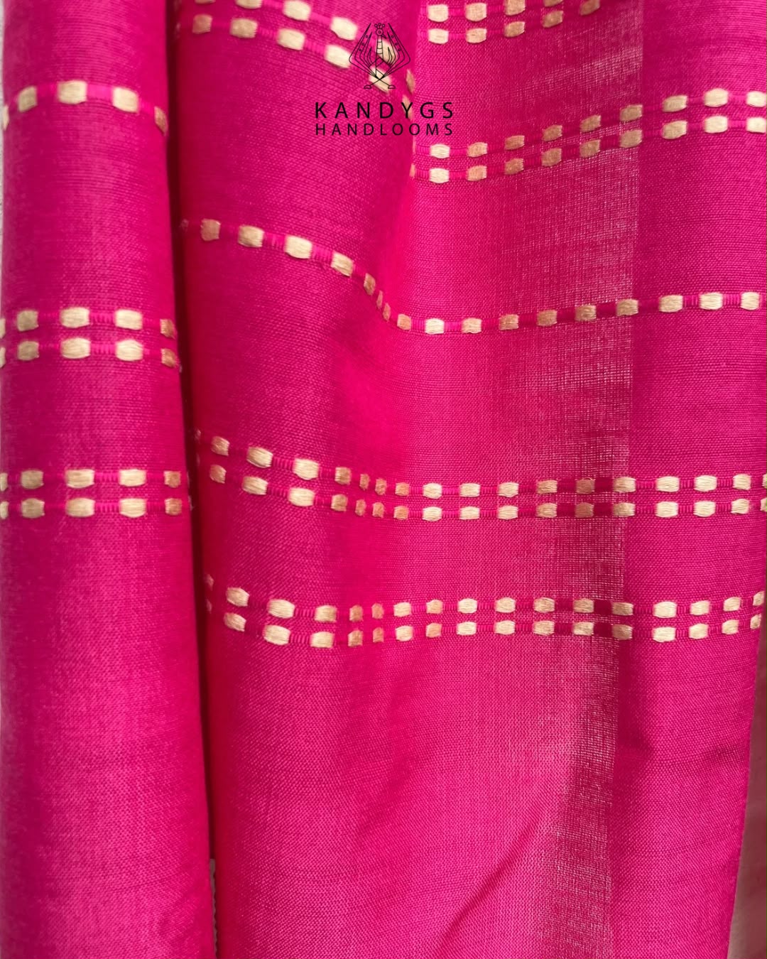 Shawl - Hot Pink With Beige Check