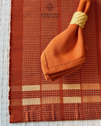 Rust Striped Table Mat