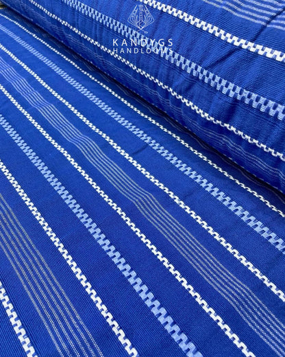 Blue with white lines Fabric