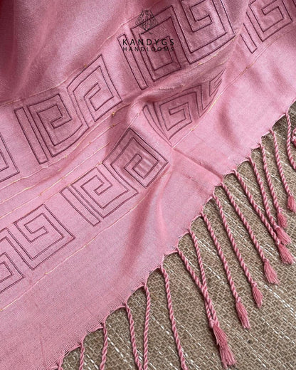 Bamboo & Cotton Throw with Embroidery Design