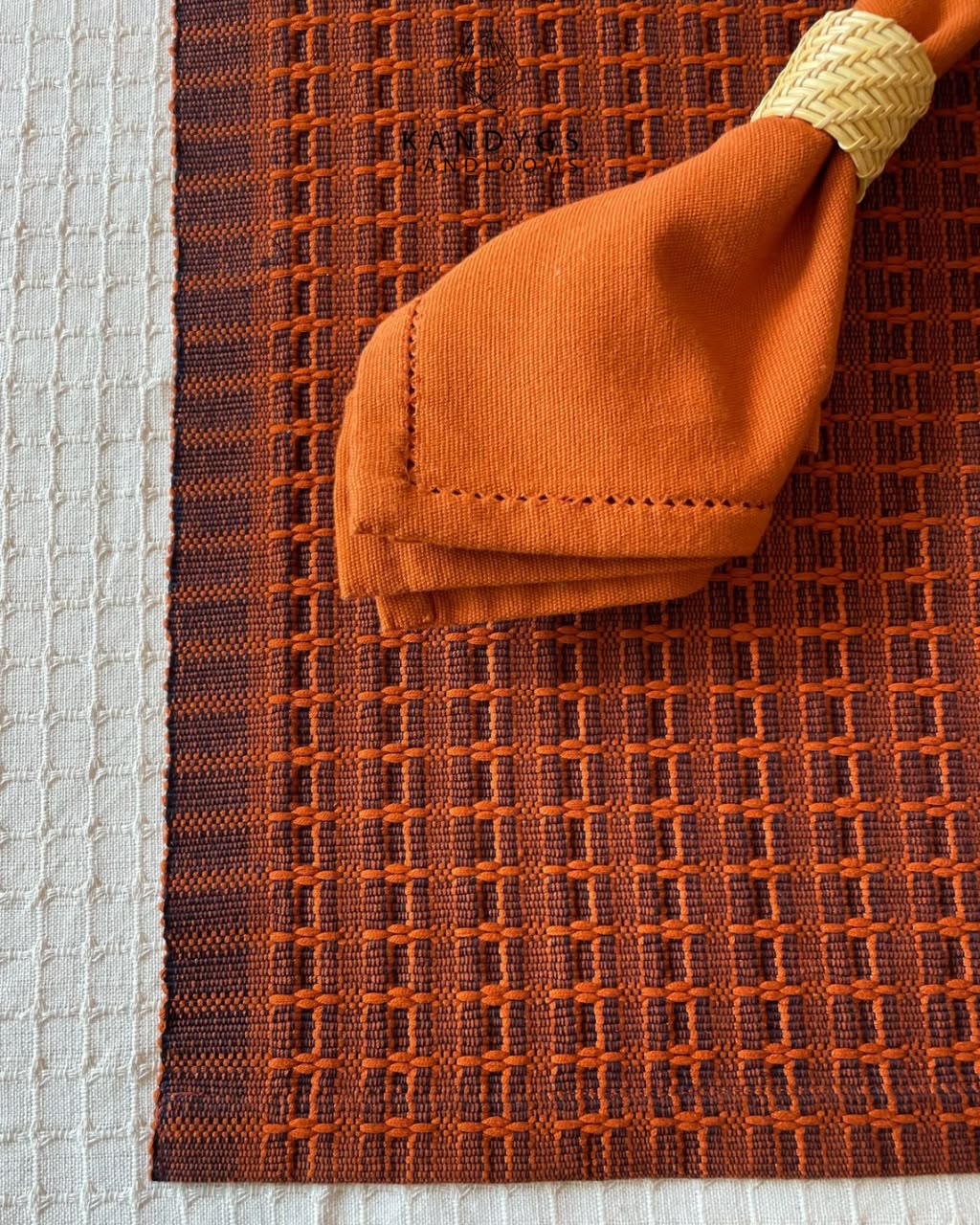 Rust &  Black Table Mat