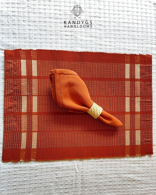Rust Striped Table Mat