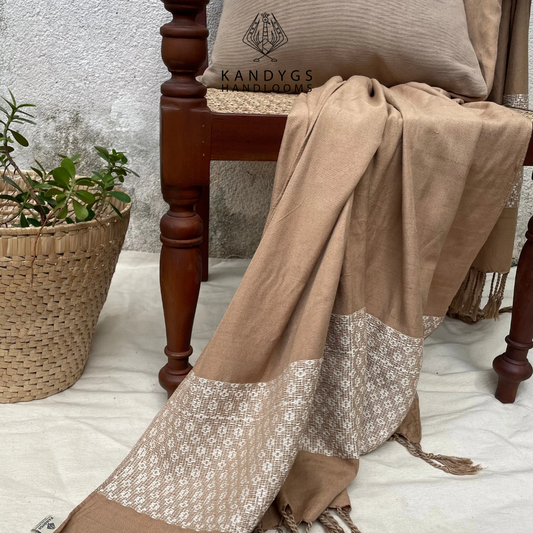 Bamboo and Cotton Throw - Beige