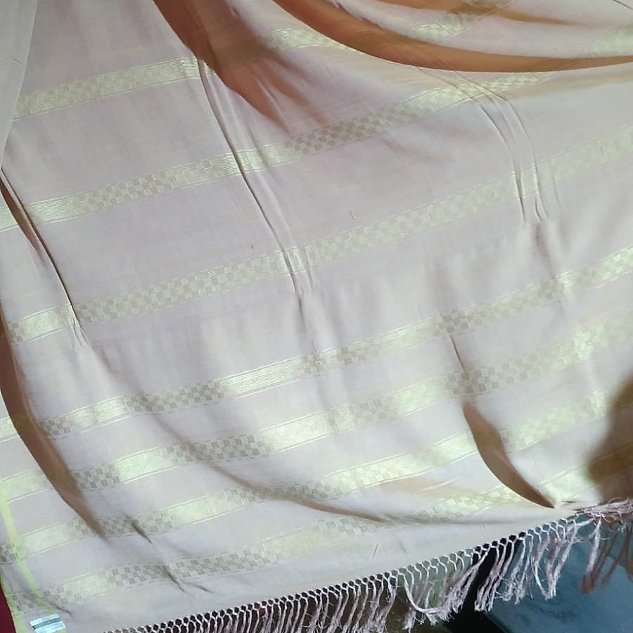 Saree - Cream & pink shades