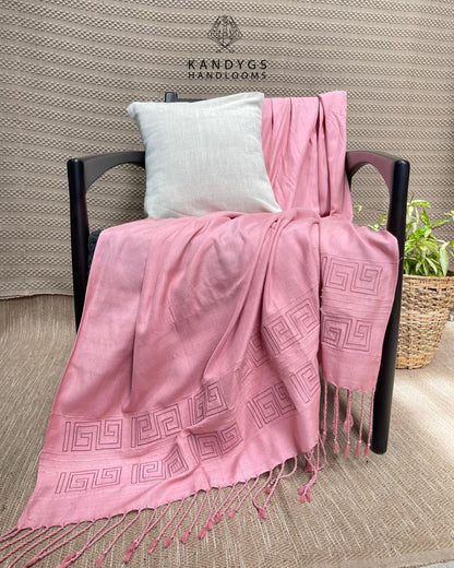 Bamboo & Cotton Throw with Embroidery Design