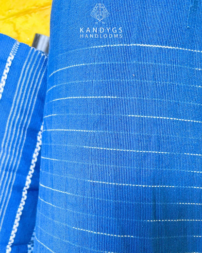 Blue with white lines Fabric