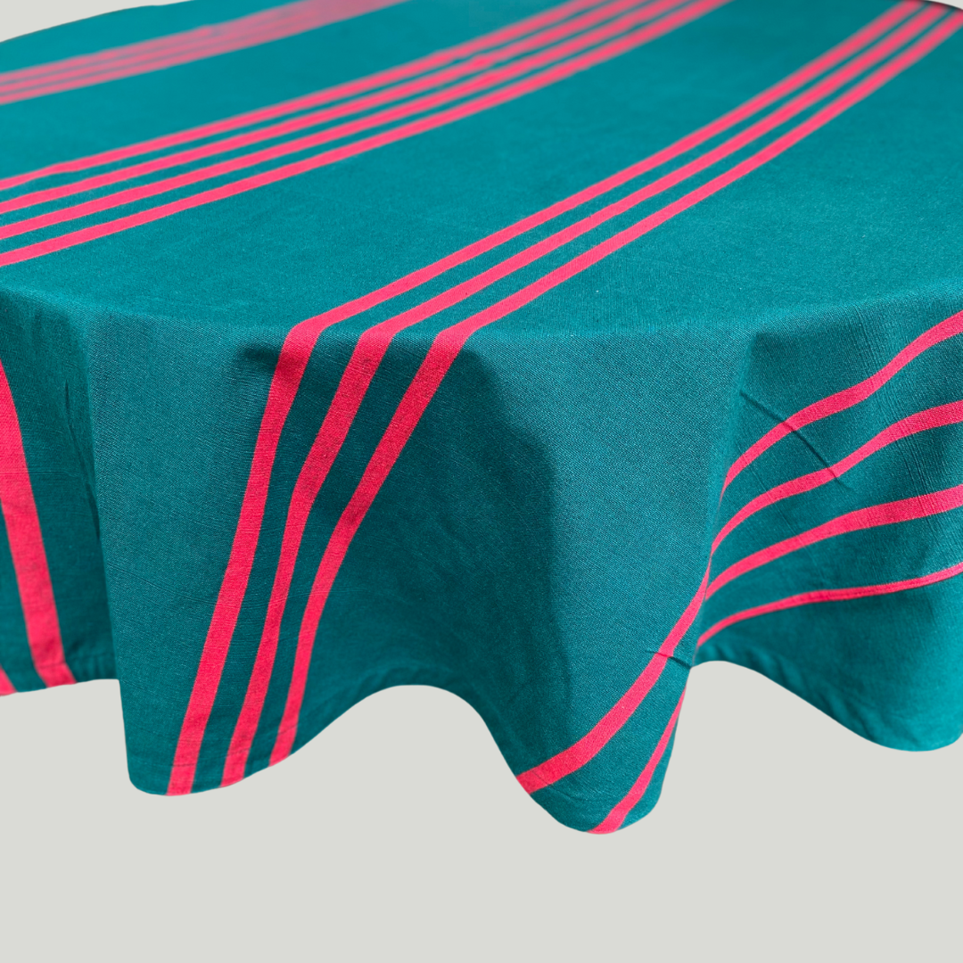 Round table cloth GP - X' mas green & red ( 6 seater - 72Q )